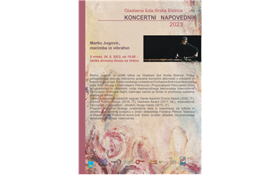 Koncert Marko Jugovic, marimba in vibrafon – Koncertni napovednik dogodek št. 6
