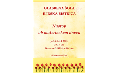 Nastop ob materinskem dnevu