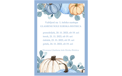 Šolski nastopi Glasbene šole Ilirska Bistrica