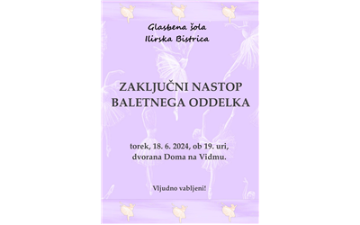 Zaključni nastop baletnega oddelka