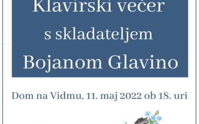 Klavirski večer s skladateljem Bojanom Glavino