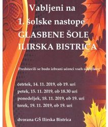 1. šolski nastopi v šolskem letu 2019-2020