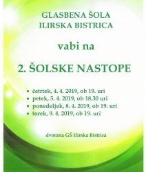2. šolski nastopi