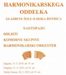 Koncerti harmonikarskega oddelka Glasbene šole Ilirska Bistrica