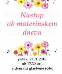 Nastop ob materinskem dnevu