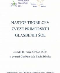 Nastop trobilcev Zveze primorskih glasbenih šol